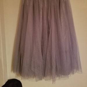 Gray tulle skirt